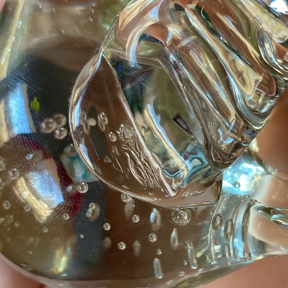 Clear Bubble Art Glass Paperweight Light Catcher - Picture 7 of 7